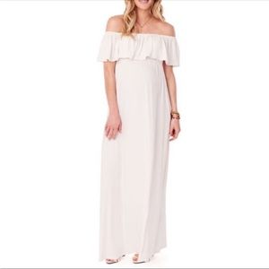 Ingrid & Isabel Off-the-Shoulder Maxi Maternity Dress